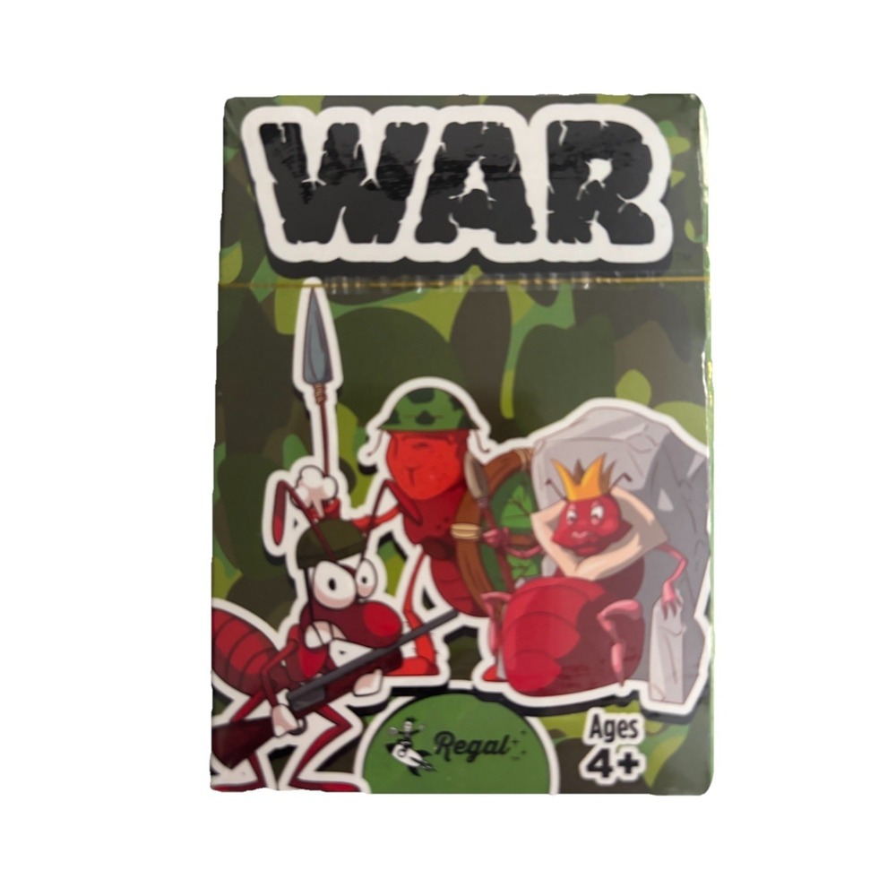 Regal Games "War" Classic Card Game. 52 Cards & Instructions. NEW SEALED kid's